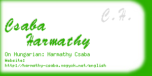 csaba harmathy business card